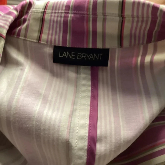 Lane Bryant blazer lavender stripe 3/4 sleeves summer office wear causal… - Picture 4 of 10